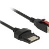 Delock Kabel USB USB 2.0 Wtyczka zasilania USB 24V, Wtyczka zasilania USB 24V 8pol. 1.00 m czarny 85477