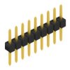 Pin header, 9 pole, pitch 2.54 mm, straight, black, 10046241