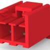 Pin header, 2 pole, pitch 3.96 mm, straight, red, 176975-2