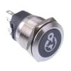 GPS' Blue LED Momentary 22mm Vandal Push Button Switch SPDT 12V