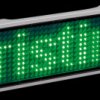 125907 LED name tag, 11x44 pixels, USB, silver frame, green LED