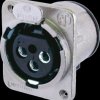 XLR panel socket, 3 pole, silver-plated, 1.0 mm², AWG 18, metal, NC3FDM3-V