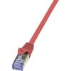 LogiLink CQ3094S RJ45 Patch Cable CAT 6A S/FTP 10m Red Flame-Retardant