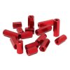 Red Anodised Aluminium Standoff Set (4-pack)