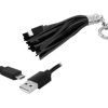Kabel USB-microUSB brelok, czarny