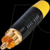 RF2C-B-4 RCA (RCA) cable connector, gold plated contacts, black housing