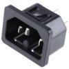 Złącze IEC IEC C16 Montaż na panelu Męski 15A Proste Schurter