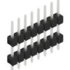 Pin header, 8 pole, pitch 2.54 mm, straight, black, 10056501
