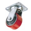 Draper 65529 160mm Dia Swivel Plate Fixing Polyurethane Wheel - S.w.l 400kg