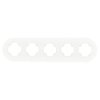 Ramka pięciokrotna, plastikowa, owalna, biała, Soul/Oval