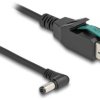 DeLOCK PoweredUSB kabel wtyczka 12 V do DC 5,5 x 2,1 mm wtyczka kątowa 1 m