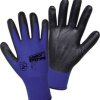 Rękawice robocze Leipold Doehle Nylon Super Grip Nitrile 1165-9, Rozmiar rękawic: 9, L, czarny, niebieski