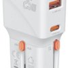 4Smarts Nomad Pocket Ładowarka podróżna 25 W USB-A, USB-C Power Delivery biały gniazdo USB Power Delivery (USB-PD)