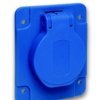 Gniazdo PK, niebieskie, 2p+PE, 10/16A, 250 V, niemieckie, IP54, podtynk. PKS61B