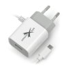 Zasilacz eXtreme Ampere ATCMU24W microUSB + USB 2,4A - biały
