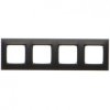 Ramka poczwórna SIMON 54 Premium czarna matowa Kontakt Simon DR4/49
