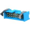 Pin header, 16 pole, pitch 2.54 mm, angled, blue, 2-1761609-6