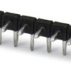 Pin header, 15 pole, pitch 3.5 mm, angled, black, 1737145