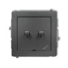 DECO Łącznik jednobiegunowy ze schodowym (wspólne zasilanie) w stylu amerykańskim grafitowy 11DWPUS-10.1