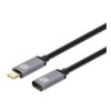 Przedłużacz Usb-C 3.2 Gen2 M/F 100W 5A Czarny Icoc Musb322-Cmf-010 /1M/