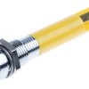 Lampka kontrolna do montażu panelowego 24V dc, Żółta 8mm Dioda LED migająca Chrom Końcówka lutownicza RS PRO