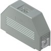 D-Sub connector housing, size: 5 (DD), straight 180°, angled 90°, cable Ø 12 mm, ABS, gray, 16-001790E