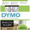 Taśma do nadruku DYMO S0720930, 24 mm x 7 m, Kolor taśmy: biały / Kolor nadruku: czarny DYMO S0720930, 24 mm x 7 m, Kolo