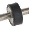 Podstawka antywibracyjna M8 średnica 25mm wysokość całkowita 10mm Cylinder męski-męski
