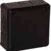 Puszka natynkowa pusta 12 wlotów VIPLAST VP-41 CZARNA IP55 98x98x42mm 041-05