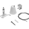 Zestaw do zwieszenia szynoprzewodu 3-fazowego X-RAIL-mocowanie sufitowe, linka 1,5m, mocowanie Easy
