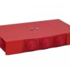 Puszka przeciwpożarowa prostokątna E90 przelotowa 200x105x35mm czerwony 84622636 SIMET