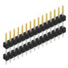 Pin header, 15 pole, pitch 2.54 mm, straight, black, SL509715S