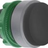 Pushbutton, unlabeled, unlit, groping, waistband round, black, front ring light gray, mounting Ø 22 mm, ZB5AL2C0