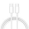Przyłącze USB wtyk typ-C - USB wtyk typ-C pleciony PD 60W 1,5m białe