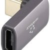 Renkforce USB 4, USB-C adapter [1x złącze męskie USB-C - 1x złącze żeńskie USB-C] RF-3778586 8K UHD, pod kątem 90° w dół