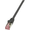 LogiLink CQ2033S RJ45 Patch Cable CAT 6 S/FTP 1m Black Flame-retardant