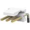 Pin header, 3 pole, pitch 3.96 mm, angled, natural, 3-641121-3