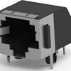 Socket, RJ45, 8 pole, 8P8C, Cat 3, solder connection, through hole, 5556591-1