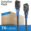 FI-PC100-010-PCK Patch cable, Cat.6a, U/UTP, black, 1 m, 70 pieces