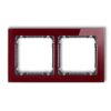 DECO Ramka 2 podwójna uniwersalna - efekt szkła (ramka: bordowa: spód: grafitowy) bordowy 14-11-DRS-2 KARLIK