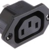 Złącze IEC IEC C13 Montaż na panelu Żeński 15A Proste Schurter