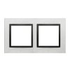 Simon 54 Nature Ramka 2-krotna metalowa, Inox Nero DRN2/82