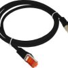 Patch-cord S/FTP kat.6A LSOH 0.25m czarny KKS6ACZA0.25