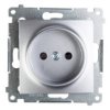 Simon 54 Gniazdo Pojedyncze B/U 16A Ip20 Srebrny Mat Dg1z.01/43