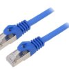 PP6A-LSZHCU-B-5M Patch cord S/FTP 6a drut Cu LSZH niebieski 5m 27AWG