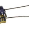 Kondensator 100μF 63V dc Radialny, Otwór przelotowy Panasonic roztaw: 5mm 10 (Dia.) x 12.5mm