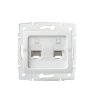 LOGI biały gniazdo RJ45 2x kat 5e komp.02-1410-002