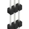 Pin header, 3 pole, pitch 2.54 mm, straight, black, 10056548