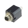 Gniazdo JACK 6.3mm mono przykręcane czarne box