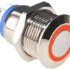Przełącznik monostabilny RING 12mm czerwony 3-6V